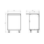 Кухня Валенсия 220 см со столешницей (7 модулей) / белый ЛДСП, массив дуба