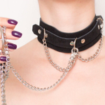 Kenzi Neck Ошейник замшевый (Цвет: черный)