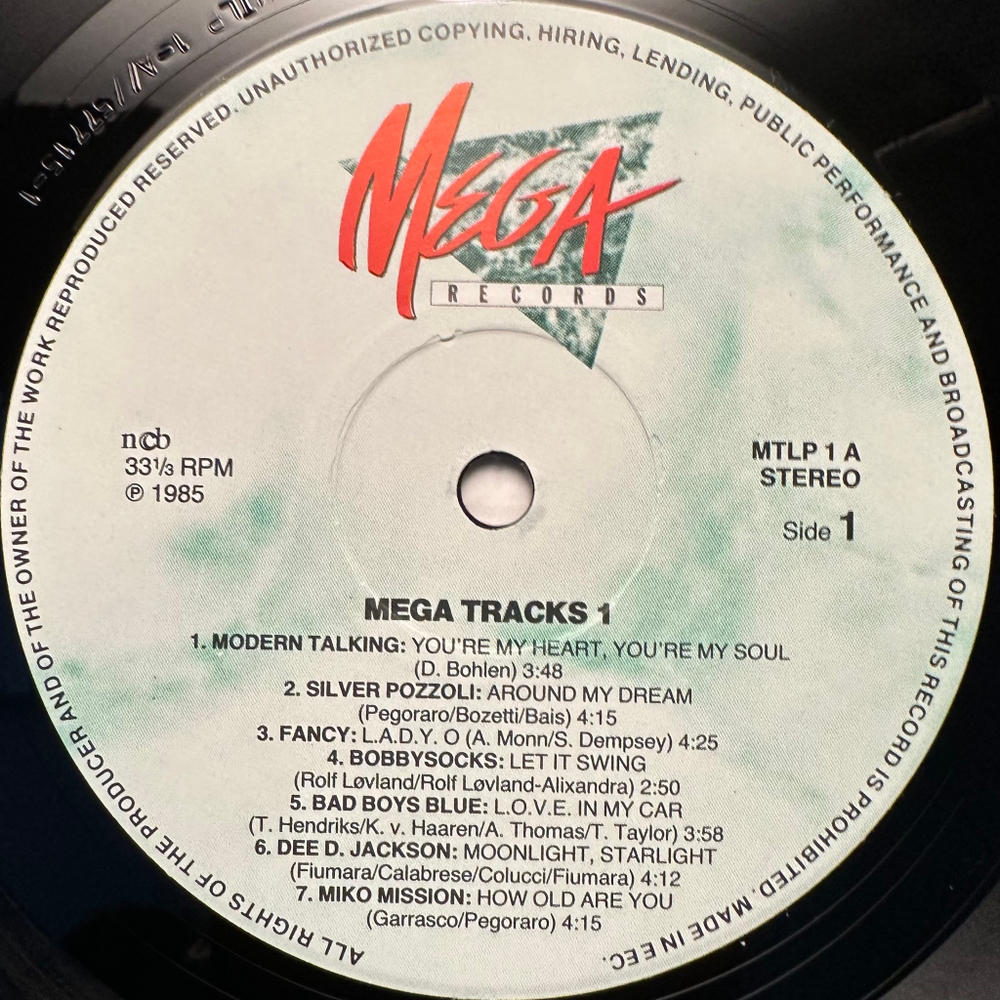 Сборник Mega Tracks 1 (Скандинавия 1985г.)