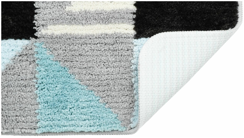 "VISA" Коврик для ванной 1-ый серо-бирюзовый (50х80см) FX-5005Z