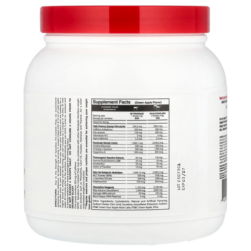Metabolic Nutrition, Synedrex, предсоревновательная подготовка, зеленое яблоко, 420 г (14,8 унции)