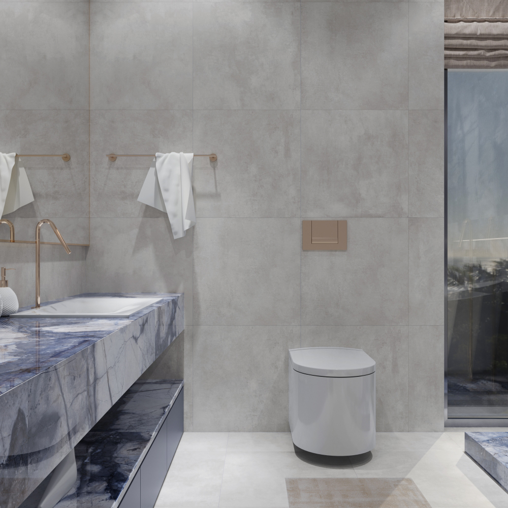 Керамогранит, Arcadia Ceramica, CEMENTUM LIGHT GREY, 600x600 мм, матовая