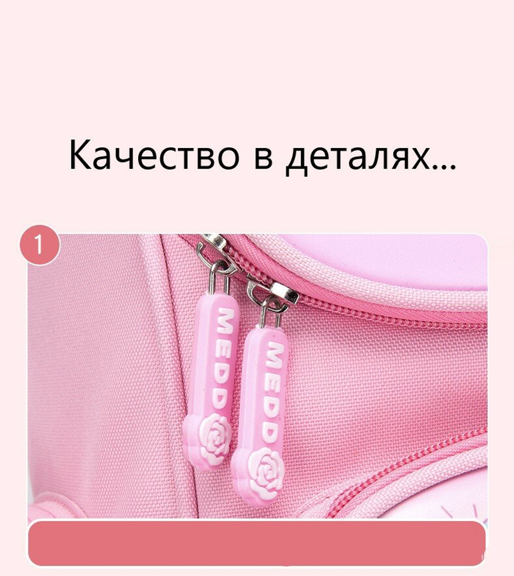 Школьный рюкзак ранец для девочки Единорог, розовый