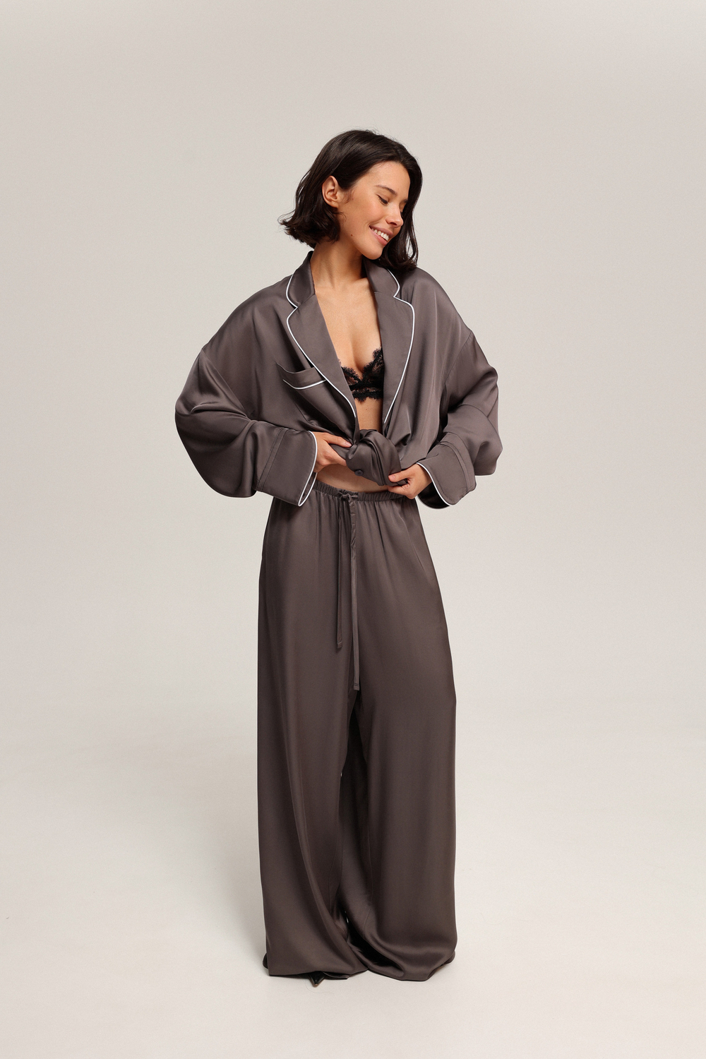 Рубашка атласная