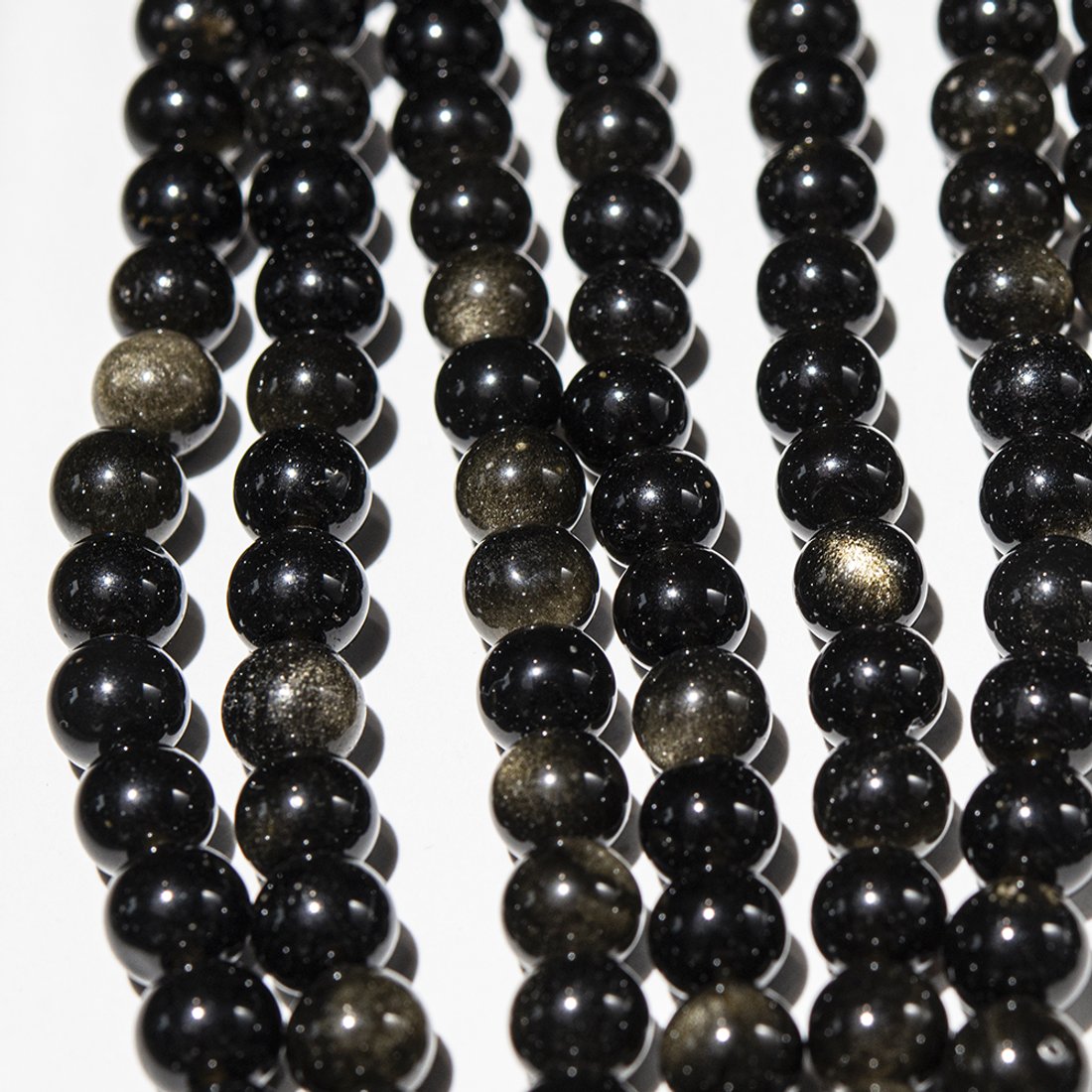 Золотой обсидиан (вулканическое стекло) натуральный, 8,8мм, шар