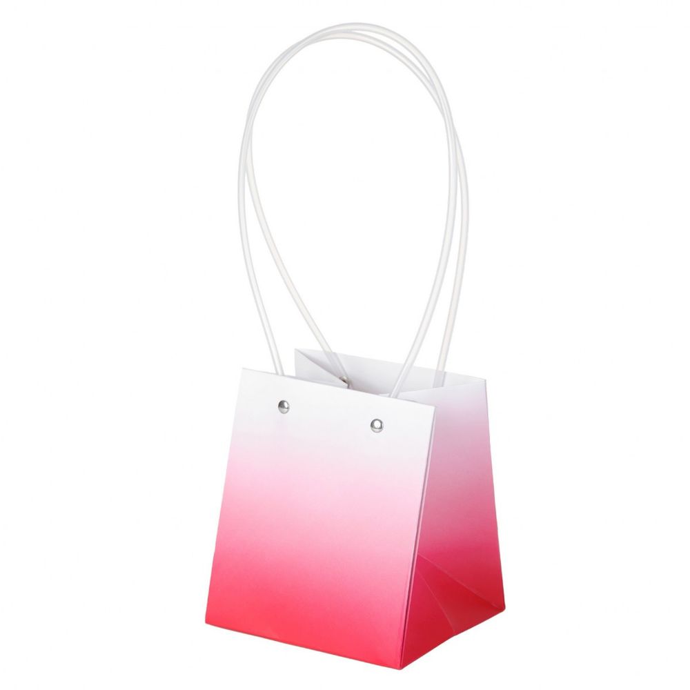 Пакет КВАДРАТ 13*13*15 ГРАДИЕНТ КРАСНЫЙ