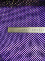 Сетка плетеная, черная стразы черные