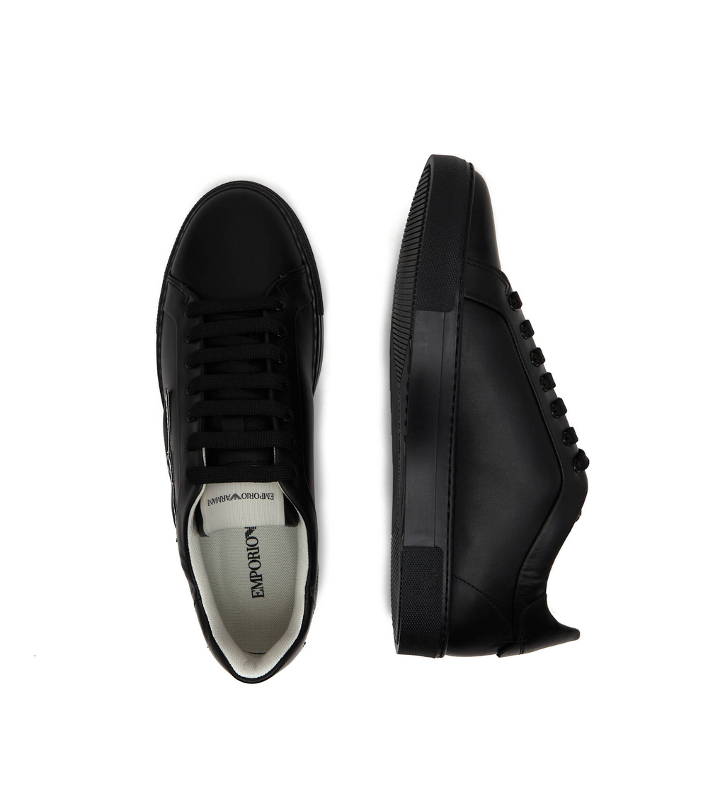 Кожаные кроссовки Emporio Armani - черный(X4X598 XN633)