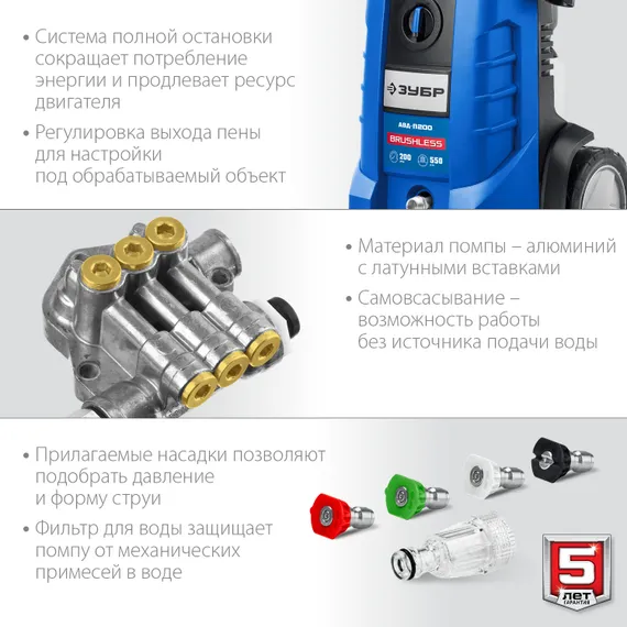 Мойка высокого давления ЗУБР АВД-П200