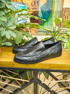 Мужские лоферы из кожи крокодила SH-195