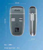 Серый аккумуляторный шейвер для проработки контуров и бороды и бритья Dewal Pro Blade 03-417 Grafit