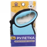 Поводок-рулетка «Верный друг» 5м до 15кг цвет голубой