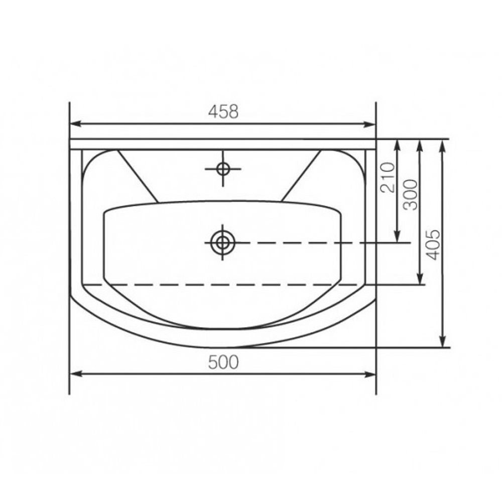Раковина накладная "Элеганс-50" белая (Rosa)