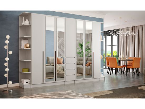 Шкаф МАДРИД 3-х дв 1200 с зеркалом