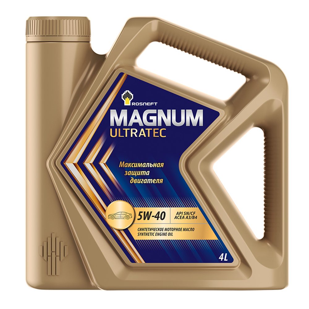 Моторное масло Rosneft Magnum Ultratec 5W-40, SN/CF, синтетическое, 4 л