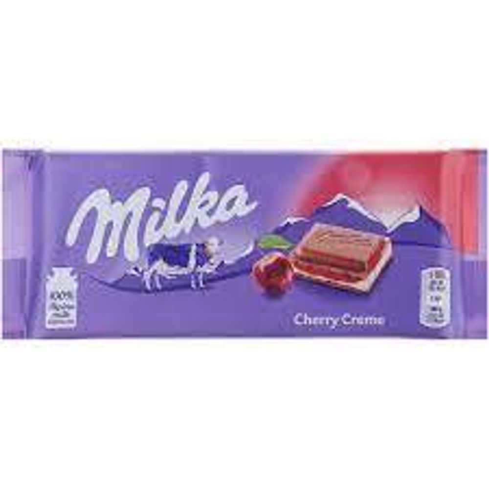 Milka  Cherry Creme Молочный Шоколад с Вишневой Начинкой 100г