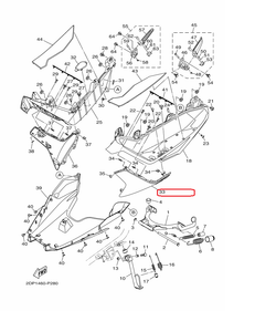 2DP-F171L-00-P1. MOLE, SIDE COVER 1. Yamaha N-Max