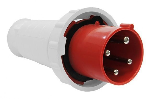 Вилка 034 переносная 3Р+PE 63А 380В IP54