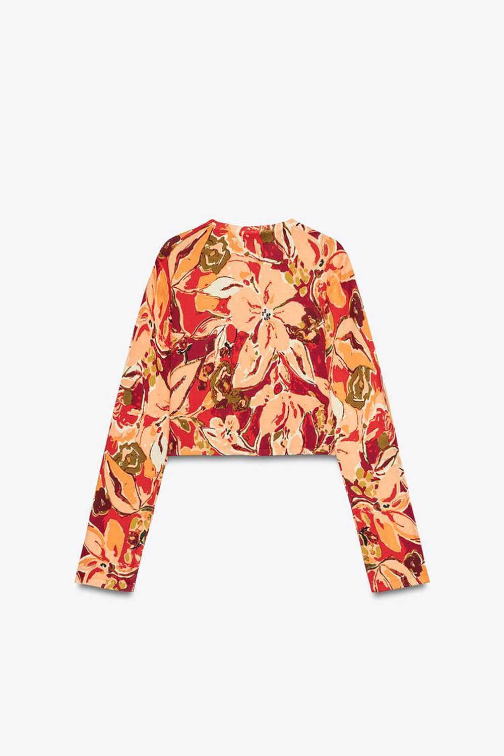 ZARA ТРИКОТАЖНЫЙ ТОП С ПРИНТОМ, РАЗНОЦВЕТНЫЙ