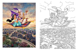 Раскраска Disney Dreams Collection - Принцессы Диснея Thomas Kinkade Studios
