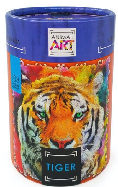 Пазл деревянный фигурный "Animal art" Тигр 108 дет.