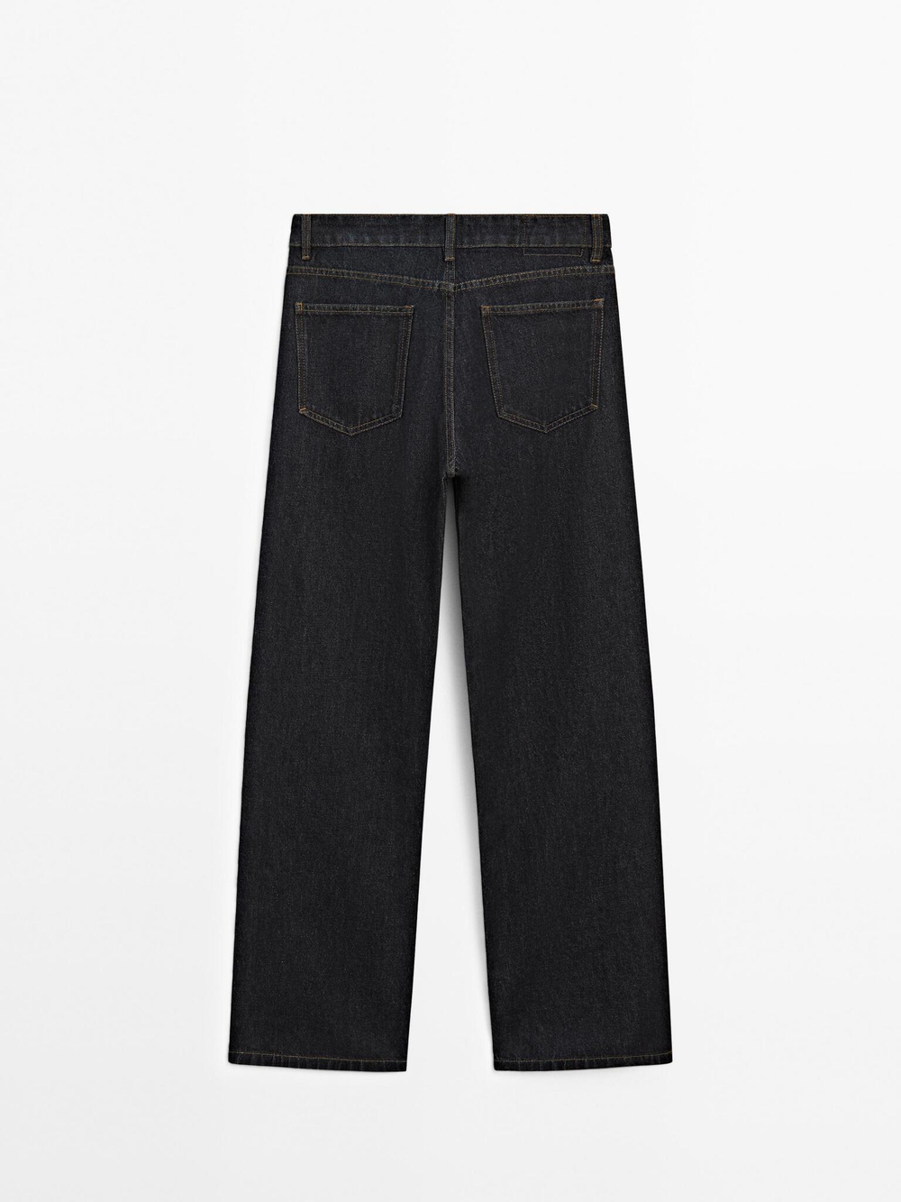 Massimo Dutti Джинсы со средней посадкой и широкими штанинами, темно-серый