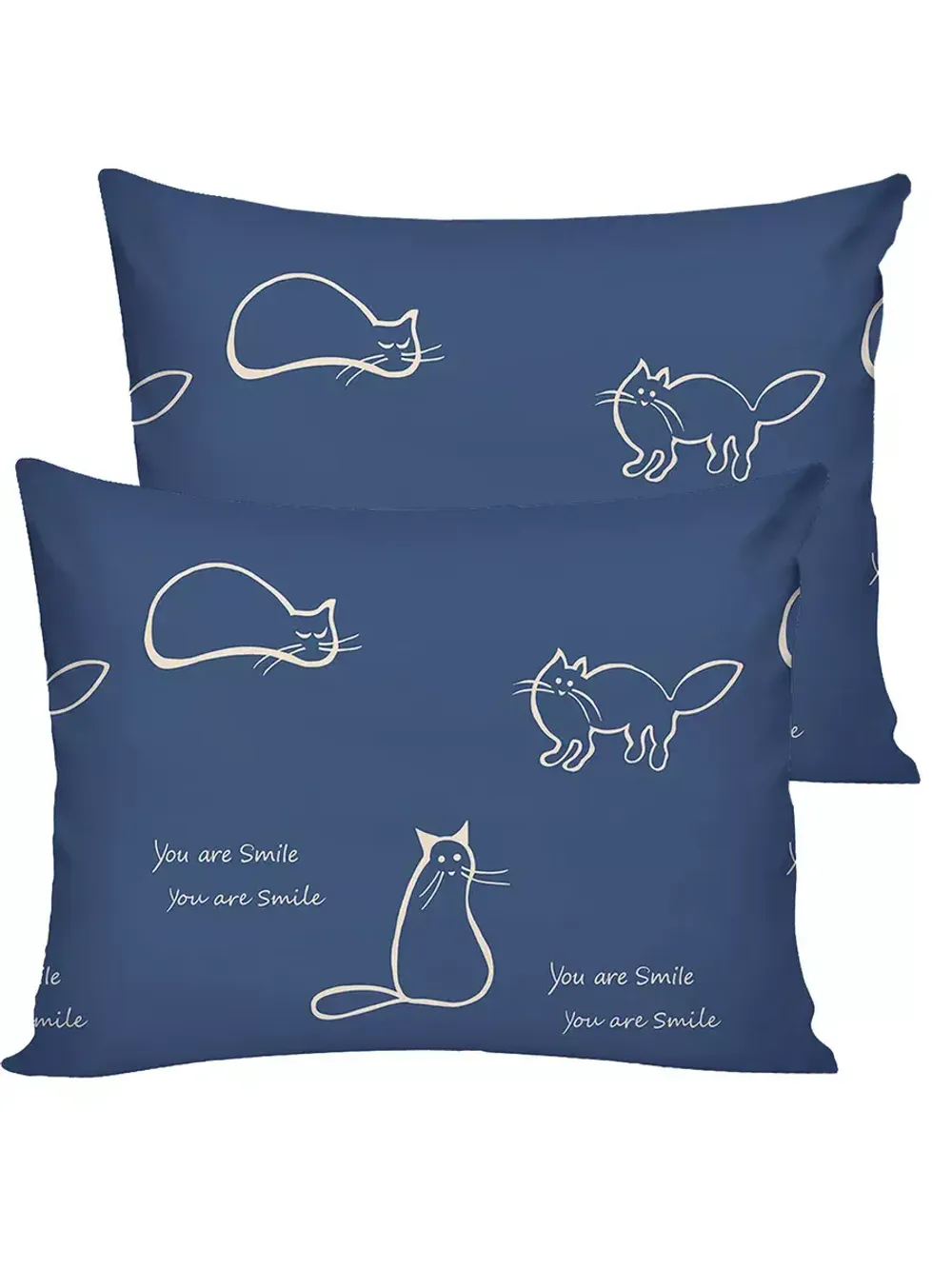 Постельное белье Полисатин Мечта "Котики" 2-спальное Наволочка 50х70 см 2 шт Простынь на резинке 160x200 см Пододеяльник 175x215 см