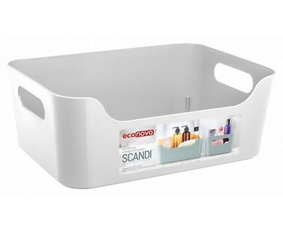 Корзинка Econova Scandi универсальная белая 4.6л, 27 х 19 х 10.5см