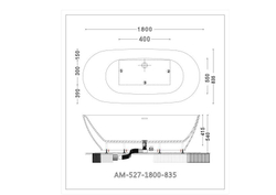 Акриловая ванна ARTMAX AM-527-1800-835