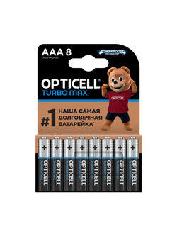 Элемент питания алкалиновый AAA/LR03 (блист. 8шт) Turbo Max Opticell 6053008