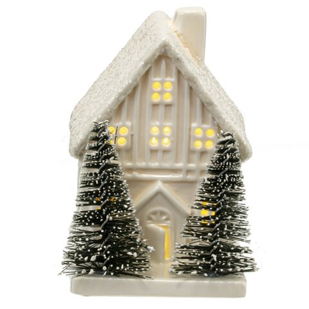 GAEM Фигурка декоративная с подсветкой "Домик", L6 W7,5 H9 см, LR44 2 шт.