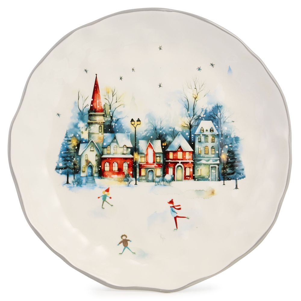 ТАРЕЛКА ОБЕДЕННАЯ AGNESS "С НОВЫМ ГОДОМ!" 28*4 СМ