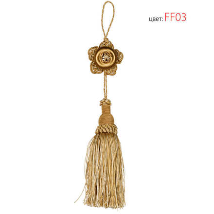 Розетка с кисточкой Modern Trimmings арт. Giati col. FF03 (высота кисти 15 см)