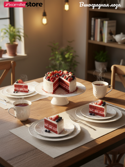 Набор кружек 350 мл. 6 штук Виноградная лоза