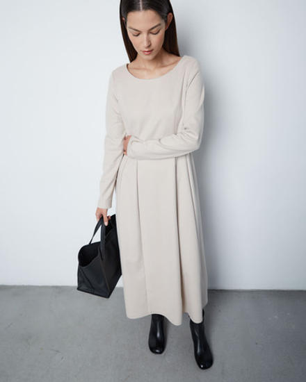 Платье из шерсти Лоро Пиана молочный