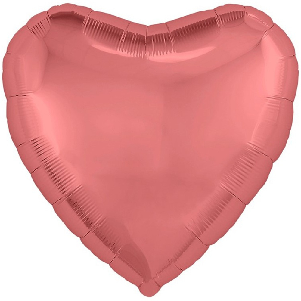 Шар фольгированный Сердце 46 см (Малиновый)