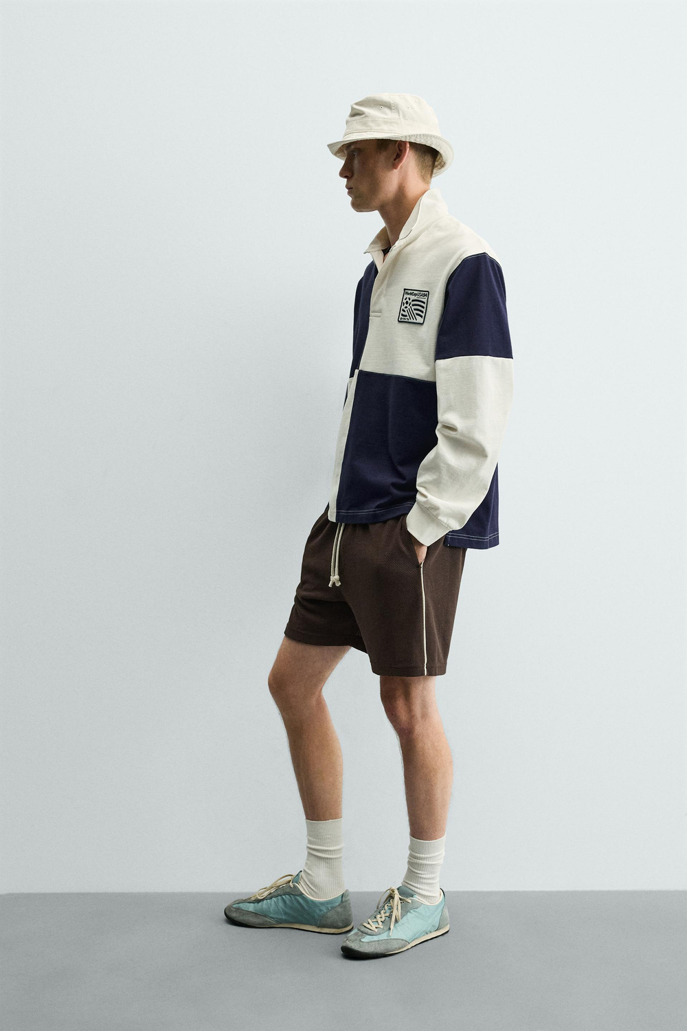ZARA ПОЛО COLOR BLOCK USA 94 FIFA WORLD CUP™ FIFA CLASSICS, МОРСКОЙ СИНИЙ