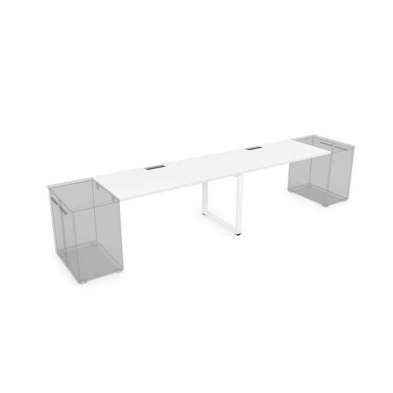 СДТЛ-О.988 Стол системы БЕНЧ,линейный на 2 рабочих места, приставной (2400*800*750)