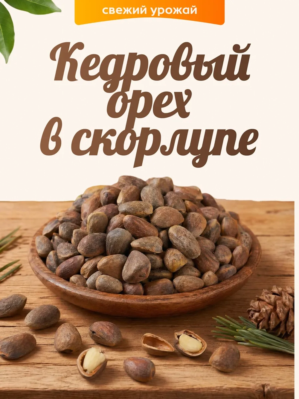 Кедровый орех в скорлупе 100гр.