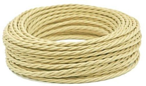 Ретро провод витой Слоновая кость Interior Wire Twist ПВР-СЛК / 3х1,5