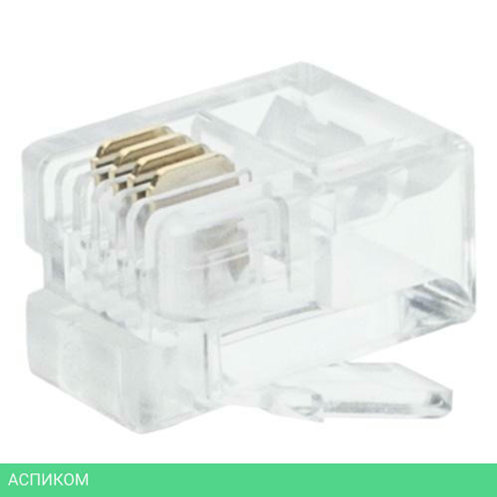 Коннектор TWT TWT-PL12-6P4C/100 (упак.:100шт) 100м