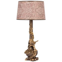 Настольная лампа Терра Бронза с абажуром Тюссо Vatican (Ватикан) Корица