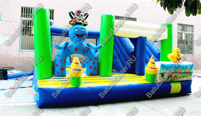 Коммерческий надувной батут "Осьминог 2", размер 5*4*2,5 м