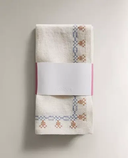 ZARA HOME САЛФЕТКИ ИЗ ЛЬНА (НАБОР ИЗ 2 ШТ.), ЭКРЮ