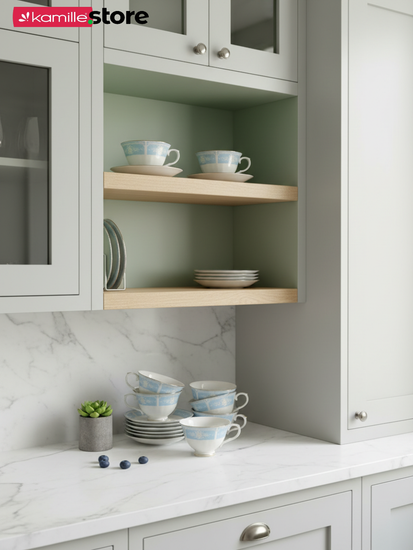 Чайный набор 220 мл. 12 предметов, на 6 персон, фарфоровый