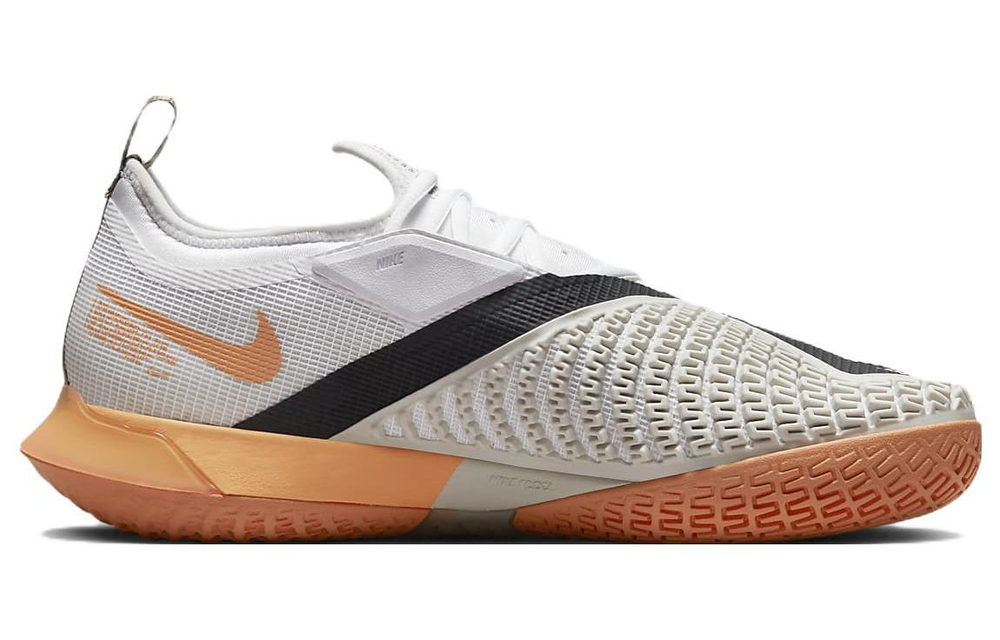 Nike Court React Vapor NXT shock absorption non-slip wear-resistant low-top tennis shoes white orange