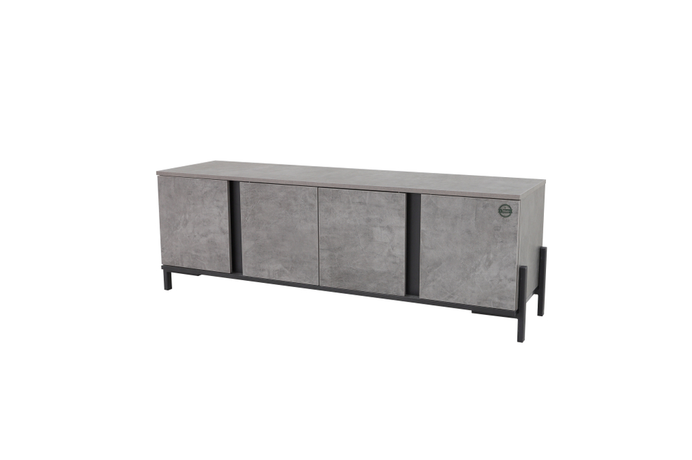 Тумба ТВ Ивару НЕКСТ - 1 Камень темный, Черный