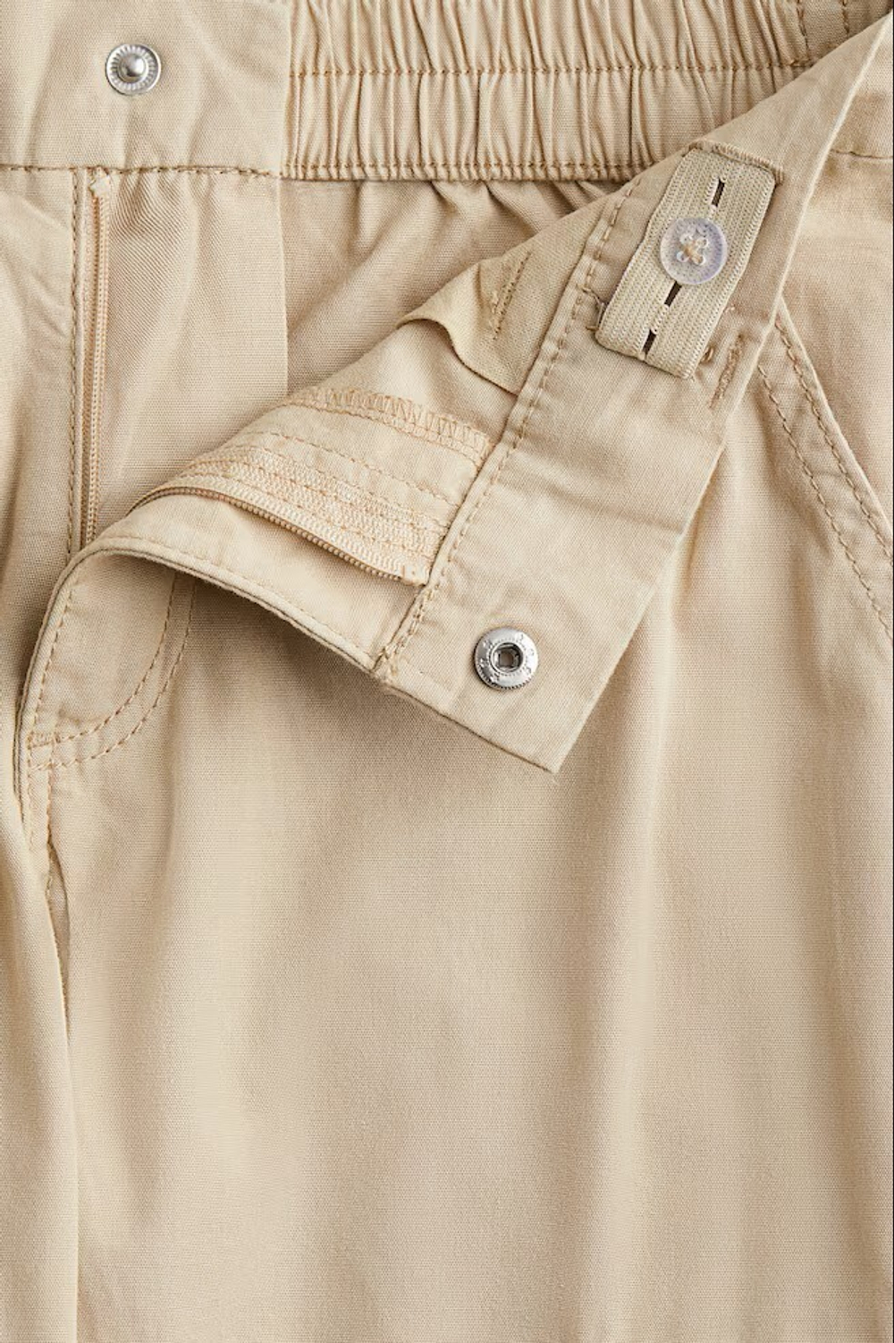 H&M Широкие брюки-карго, светло-бежевый