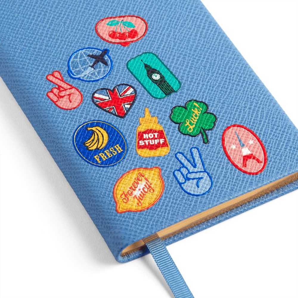 Smythson Блокнот Panama Notebook Liberty Nile Blue