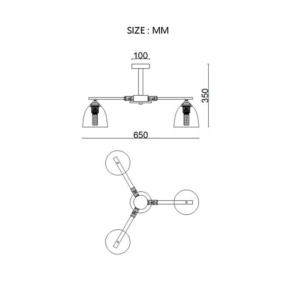 Люстра на штанге Imperiumloft NOA 3 NOA01